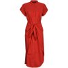 Lauren Ralph Lauren Dlhé šaty CHONIE-SHORT SLEEVE-DAY DRESS Červená
