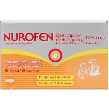 Nurofen pre deti čapíky 125 mg sup.10 x 125 mg