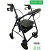 Rehafund Rf-610/cza chodítko 4-kolesové pre seniorov čierne