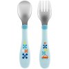 CHICCO Lyžička/vidlička nerez Blue 18m+ 2x10x22 modrá