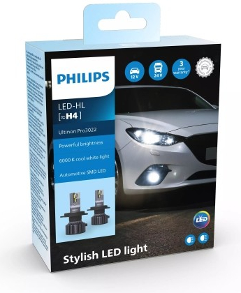 Philips LED H4 Ultinon Pro3022 Phil-11342U3022X2