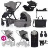 PETITEMARS Kočík Petite&Mars Icon AIR XXL + Cybex Aton B2 i-Size + základňa Farba: Dove Grey