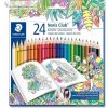 STAEDTLER Noris 144 Club, Edition Johanna Basford - šesťhranné akvarelové farbičky - v kartonovej krabičke - 24 rôznych farieb