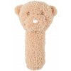 NATTOU Hračka plyšová hrkálka Teddy medvedík 14 cm