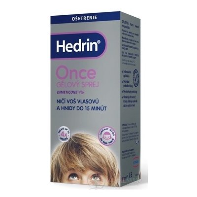 HEDRIN ONCE SPRAY GEL proti všiam a hnidám (inov. obal 2018) 100 ml