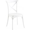 KONDELA Stohovateľná stolička, biela, SAVITA
