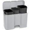 Tontarelli Kôš na triedený odpad PATTY 3 svetlo šedá, 13+8+13L