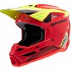 Prilba S-M3 FRAY, ALPINESTARS, detská (červená/žltá fluorescenčno/čierna) 2025 Veľkosť: M
