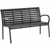 Záhradná lavička s operadlom Chomik 125x45 cm, kovová, čierna