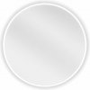 Mexen Loft, okrúhle kúpeľňové zrkadlo 50 cm, farba rámu biela, 9850-050-050-000-20