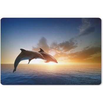 MuchoWow Podložka pod myš - Dva skákajúce delfíny vo vode - 60x40cm -  Rohožka pod myš od 27,99 € - Heureka.sk