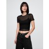 GAP Sieťované crop tričko Čierna XL