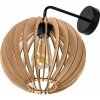 LED nástenné svietidlo 1x E27 LOFT edison drevená guľa