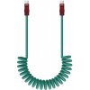 Newell USB-C - USB-C 100 W cable, 1,5 m, Silicone, Spiral, Green-Maroon