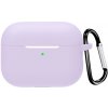 AppleKing ochranný silikónový obal s karabínou pre AirPods Pro 3 - fialový - možnosť vrátiť tovar ZADARMO do 30tich dní