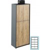 RIOMA NEW grafit/dub artisan 07, kancelárska policová skriňa