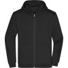 James & Nicholson Mikina JN 756 s kapucí na zip, pánská COT02075600201-black S Černá