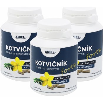 Adiel Kotvičník zemný FORTE s vitamínom E 3×90 cps.