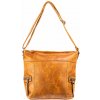 TESSA dámska crossbody koženková kabelka Svetlohnedá