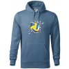Volejbal lopta v triku - Mikina pánska Cape s kapucňou - L ( Denim )