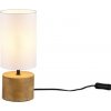 Trio R50171930 stolné svietidlo Woody 1x40W | E14 - káblový spínač, drevo, biela