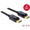 Delock DisplayPort prepojovací kábel Konektor DisplayPort, Konektor DisplayPort 3.00 m čierna 82424 Kábel DisplayPort; 82424