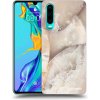 Picasee silikónový prehľadný obal pre Huawei P30 - Cream marble
