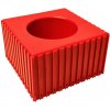Plastový box pre upínač nástroja typu HSK 100, modul 12x12, 1 dutina, červená