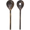 MADAM STOLTZ Šalátový príbor Dark Mango Wood