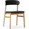 Normann Copenhagen Stolička Herit Chair Spectrum Leather – čierna/dub
