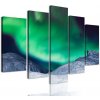 5-dielny obraz zelená polárna žiara