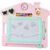 FunPlay B43881 Detská tabuľka na kreslenie DOMČEK s príslušenstvom 17,8x28cm ružová