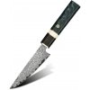 Damaškový kuchynský nôž ZE 37473 Paring/Zelená/Čierna 13 cm
