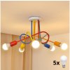 Helam LED Detský prisadený luster OXFORD 5xE27/15W/230V HE255 + záruka 3 roky zadarmo + záruka 3 roky zadarmo