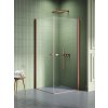 New Trendy New Soleo Copper Brushed sprchovací kút 80x80 cm obdĺžniková medená brúsené/priehľadné sklo K-2011