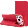 AppleMix Puzdro LUNA Book Carbon pre Apple iPhone 17 Pro Max - červené