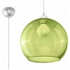 Zelené závesné svietidlo so skleneným tienidlom ø 30 cm Bilbao – Sollux
