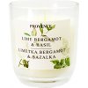 Vonná sviečka v skle PROVENCE 30 hodín limetka, bergamot a bazalka