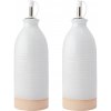Dózy na olej a ocot KitchenCraft Idilica, súprava 2 ks krémová 450 ml IDOILVIN