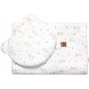 Mušelínová sada GOOSE Teddy 30x35cm, 70x100cm, 2D, Baby Nellys, biela Baby Nellys