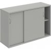 Hobis Policová skriňa Strong, 120x76,8x40 cm, sivá/sivá