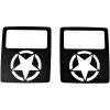 Súprava chráničov zadných svetiel, 5 cípa hviezda, Čierna, Jeep Wrangler JL, Jeep Gladiator JT