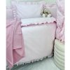 INTERMEDIC Posteľná obliečka do postieľky Ružová s volánikom 90 x 130 cm 45 x 65 cm
