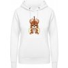 AWDis Hoodie Mikina - Dizajn Pivný Viking - Arktická biela - S - Dámske