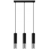 Sollux Lighting Závesné svietidlo Loopez, 3x čierne kovové tienidlo, ch