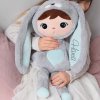 Metoo dolls Zajačik šedo-mintový 50cm