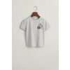 TRIČKO GANT G DOG PRINT T-SHIRT LIGHT GREY MELANGE