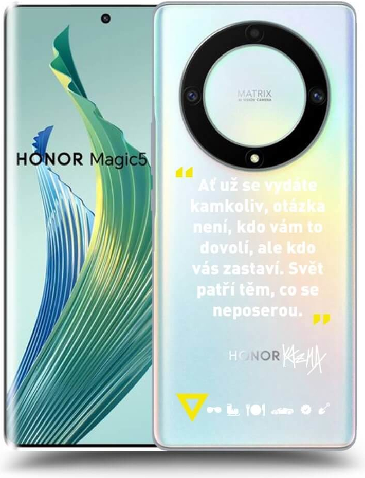 Picasee silikónové Honor Magic5 Lite 5G - Kazma - SVĚT PATŘÍ TĚM, CO SE NEPOSEROU čiré