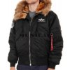 ALPHA INDUSTRIES Bunda 45p Hooded Custom - reflex čierna (113145/285)