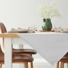 Eurofirany Vianočný obrus FLASH vyrobený z károvanej žakárovej látky so striebornou niťou strieborná Polyester 85x85 cm